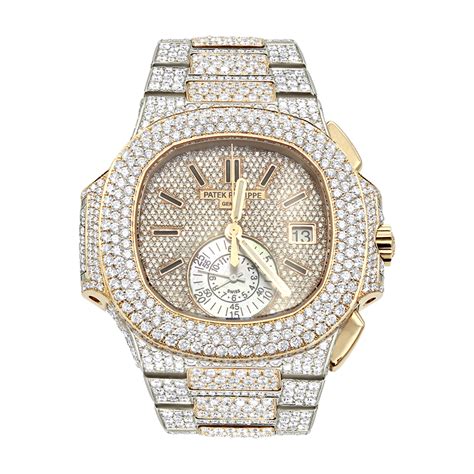 iced patek philippe price|patek philippe nautilus gold diamond.